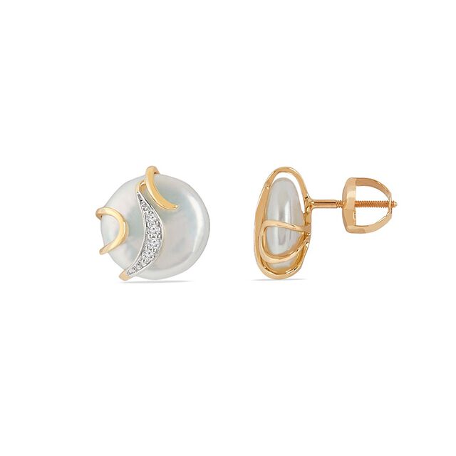 Tanishq 14KT Diamond Earrings for Women 2