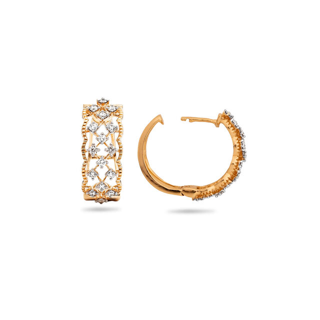 Tanishq 18 KT Diamond Earrings for Women 3