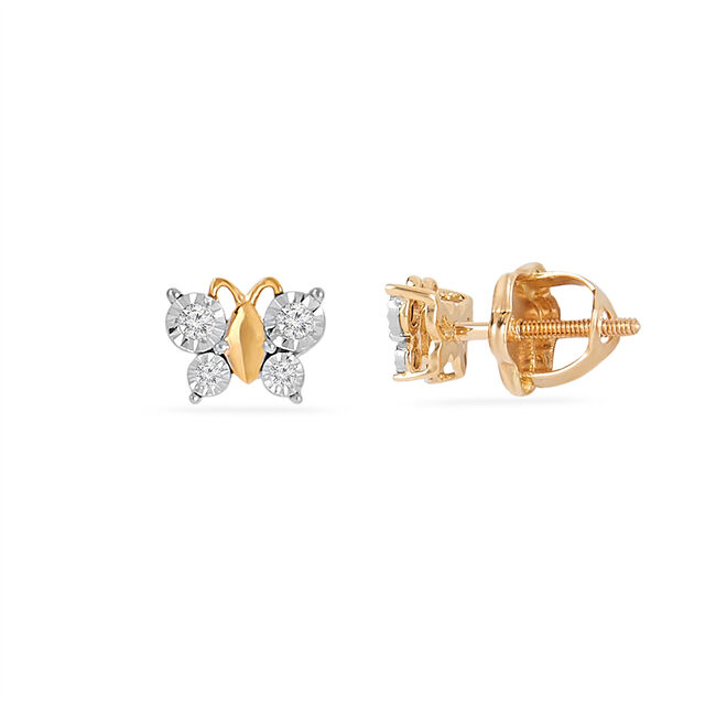 Tanishq 14KT Diamond Earrings for Women 3