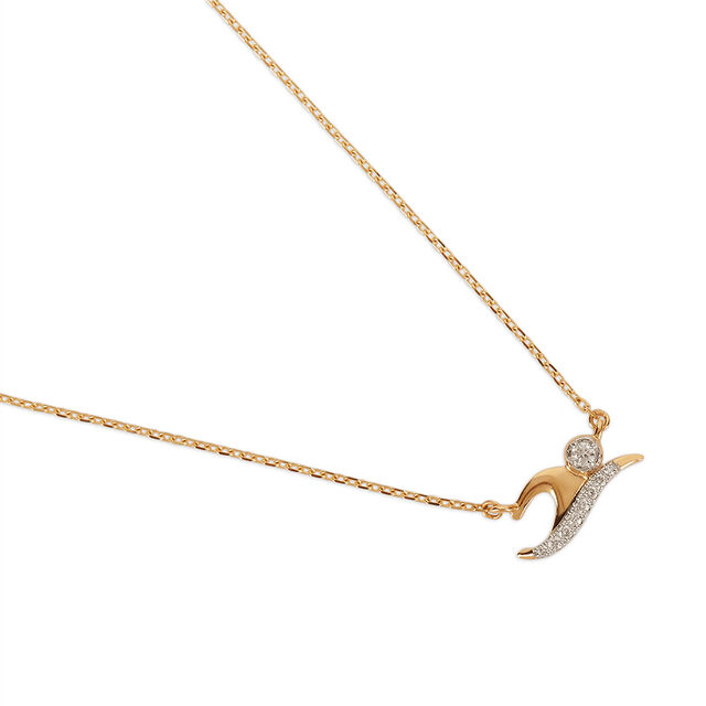 Tanishq 14KT Diamond  Pendant with Chain 3