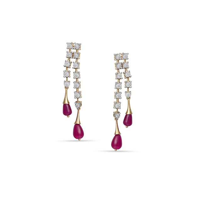 Tanishq 14KT Diamond Necklace Set 3