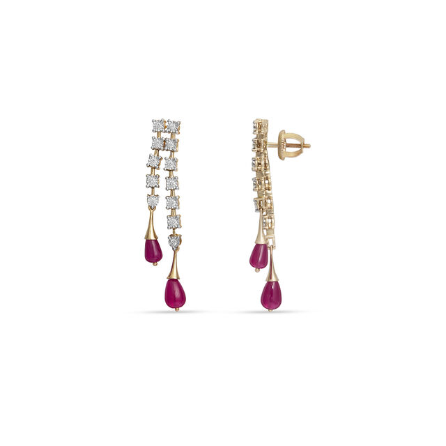 Tanishq 14KT Diamond Necklace Set 4