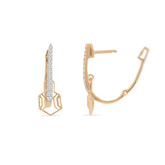 Tanishq 14KT Diamond Earrings for Women 4