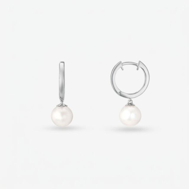 Luster Pearl Hoop Earrings 2