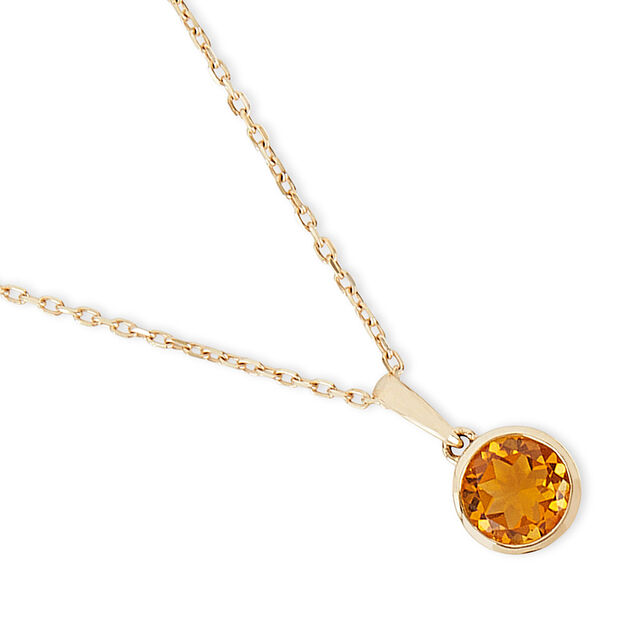 Tanishq 14KT Gold Pendant with Chain for Women 3