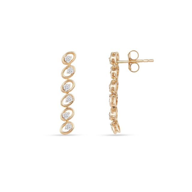 Tanishq Interlocking Oval Drop Earrings for Women 3
