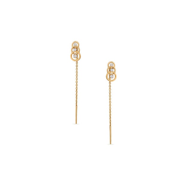 Tanishq 14KT Lantern Lane Earrings for Women 