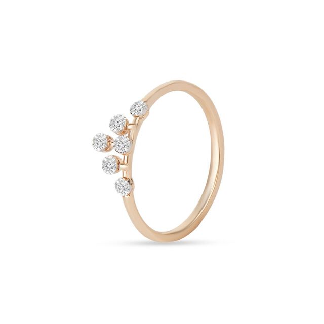 Tanishq Chevron Crown Tiara Ring for Women 3
