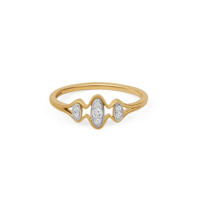 Tanishq 14KT Marquise Horizon Trio Ring for Women 