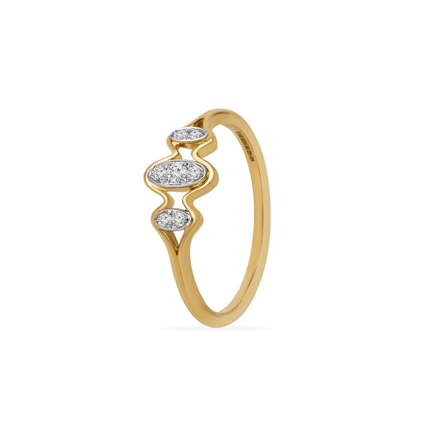 Tanishq 14KT Marquise Horizon Trio Ring for Women 2