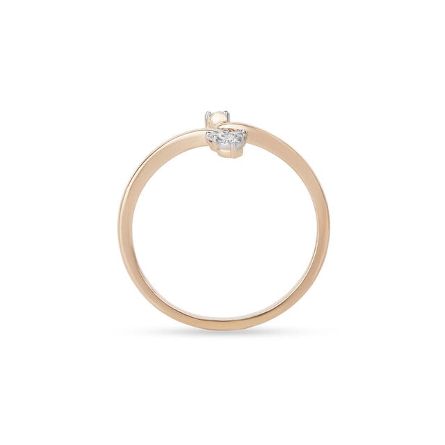 Tanishq 14KT Fluid Wave Bypass Ring for Women 3