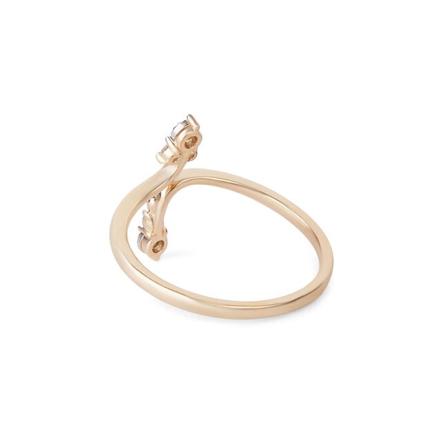 Tanishq 14KT Fluid Wave Bypass Ring for Women 4
