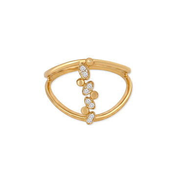 Tanishq 14KT Vertical Pillar Split Band Ring for Women
