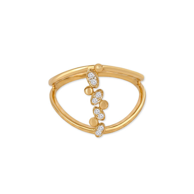 Tanishq 14KT Vertical Pillar Split Band Ring for Women 