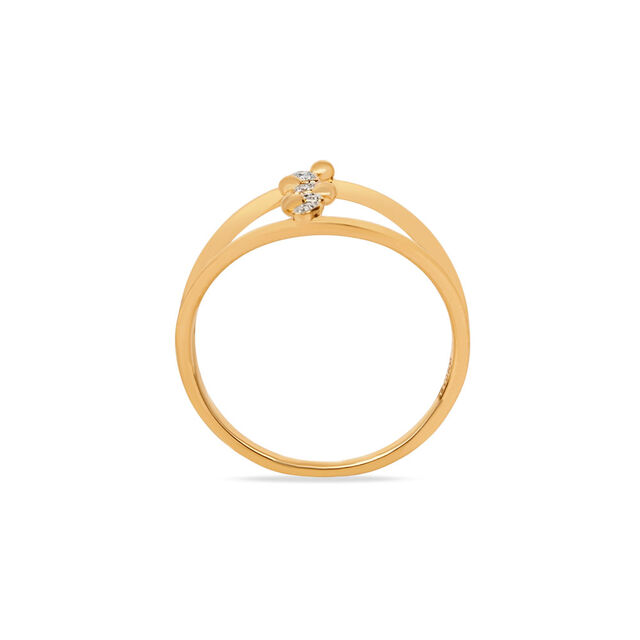 Tanishq 14KT Vertical Pillar Split Band Ring for Women 3