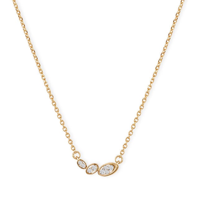 Tanishq 14KT River Pebble Diamond Necklace for Women 2