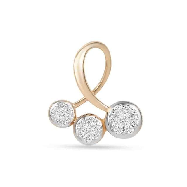 Tanishq Looping Ribbon Cluster Pendant for Women 