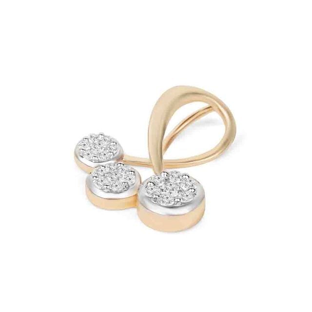 Tanishq Looping Ribbon Cluster Pendant for Women 5
