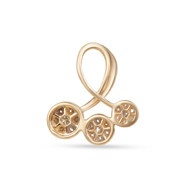 Tanishq Looping Ribbon Cluster Pendant for Women 6