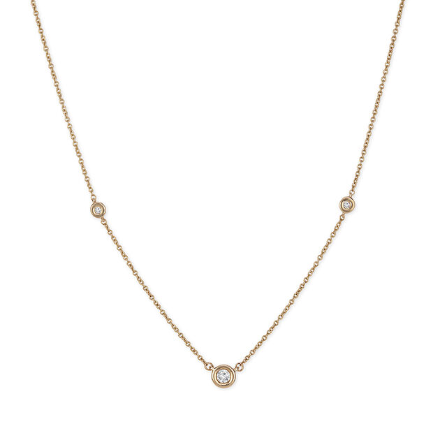 Triple-Floral Diamond Cascade Necklace 2