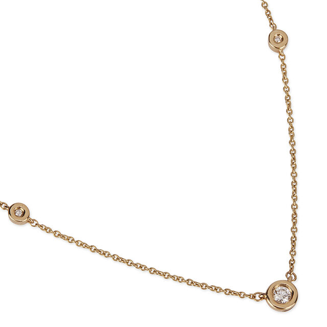 Triple-Floral Diamond Cascade Necklace 3