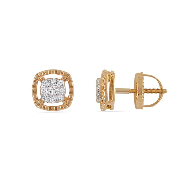 Tanishq 14KT Diamond Earrings for Women 3