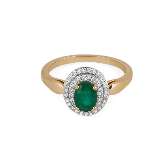 Bright Amber Bloom Ring 