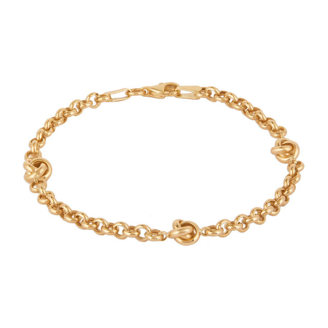 Tanishq Golden Heartbeat Link Bracelet for Women 