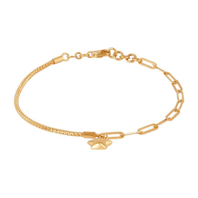 Tanishq Golden Thread And Cubes Bracelet for Women 