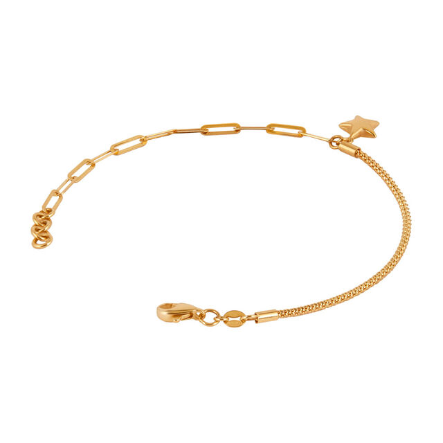 Tanishq Golden Thread And Cubes Bracelet for Women 2