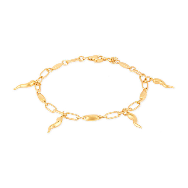 Tanishq Golden Rainfall Link Bracelet for Women 