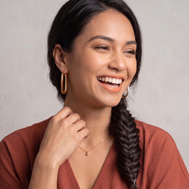 Tanishq Gold Rhythm Hoop Earrings for Women 2