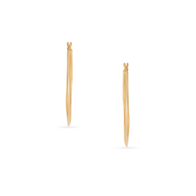 Tanishq Golden Raindrop Hoop Earrings for Women 