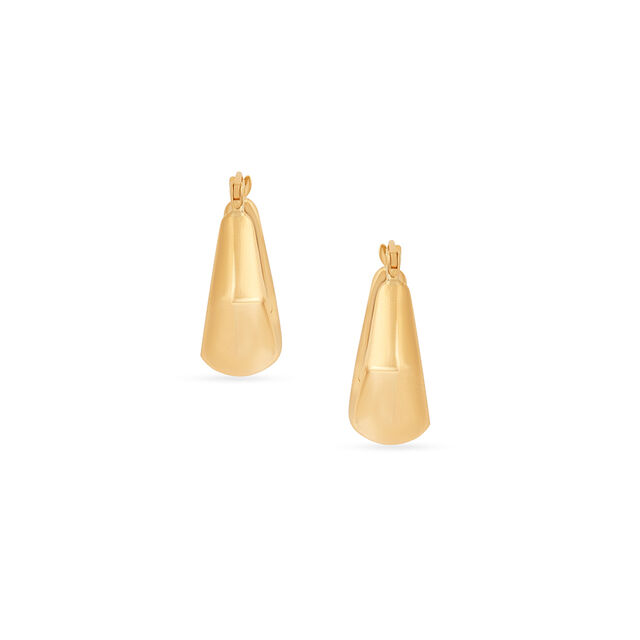 Tanishq Golden Lantern Hoop Earrings for Women 