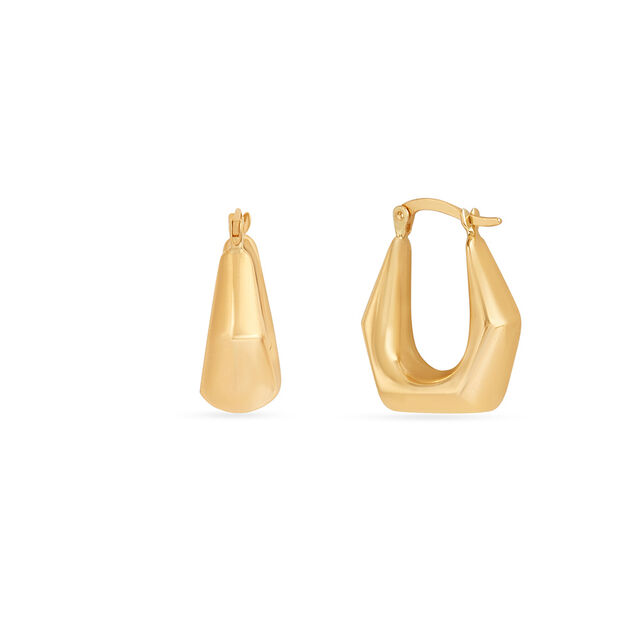 Tanishq Golden Lantern Hoop Earrings for Women 3
