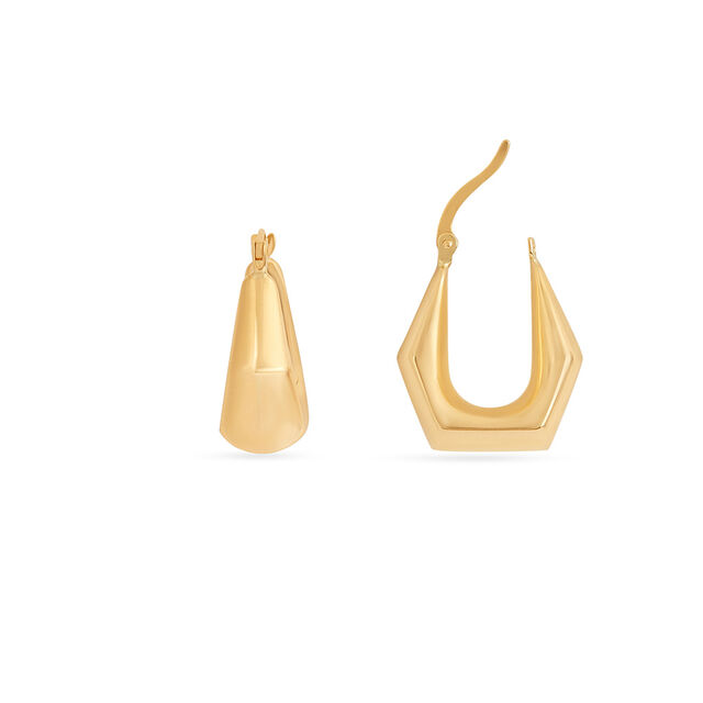 Tanishq Golden Lantern Hoop Earrings for Women 4