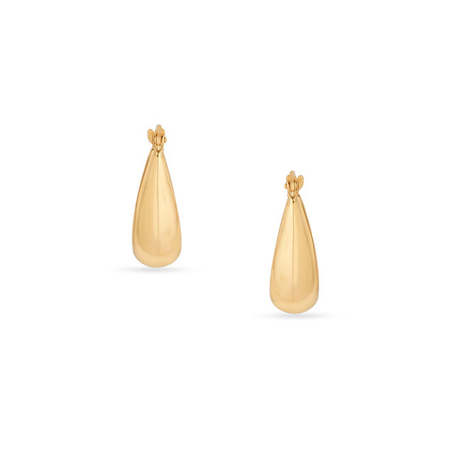Tanishq Golden Raindrop Hoop Earrings for Women 