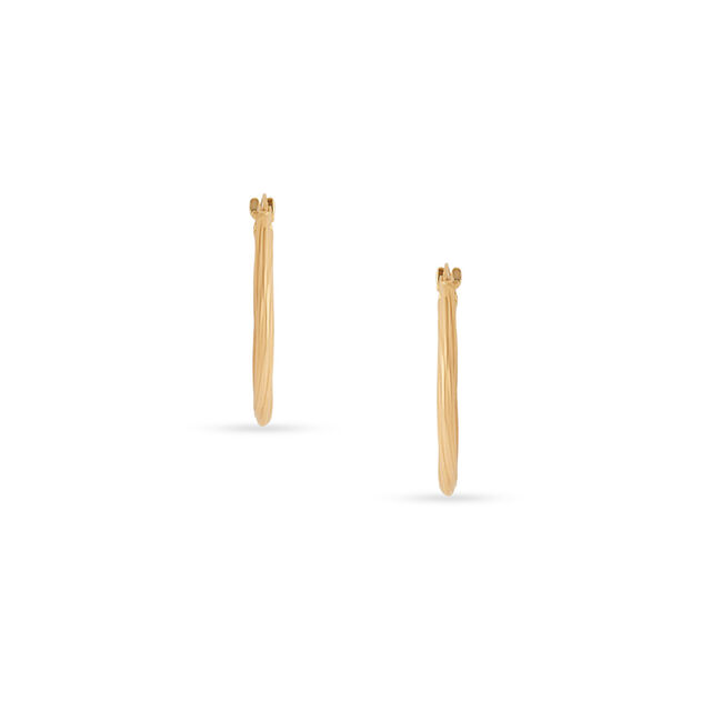 Tanishq Golden Circles Hoop Earrings for Women 