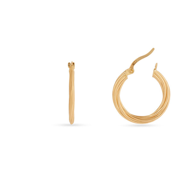Tanishq Golden Circles Hoop Earrings for Women 4