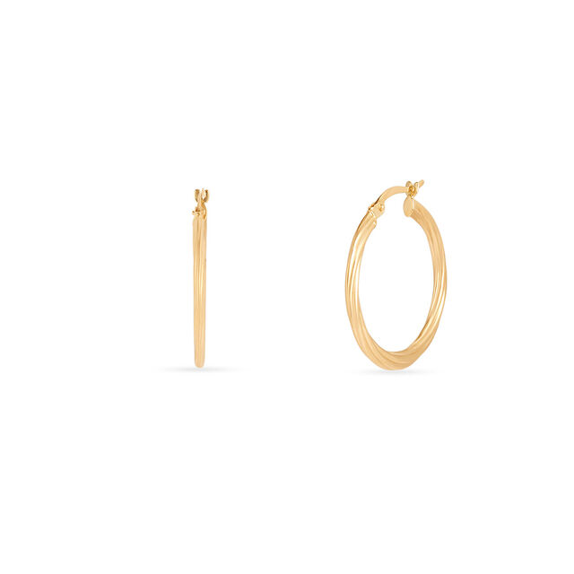 Tanishq Golden Rings in Harmony Hoop Earrings for Women 2