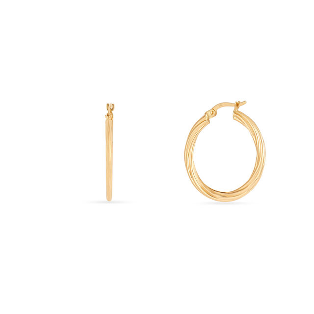 Tanishq Golden Rings in Harmony Hoop Earrings for Women 3
