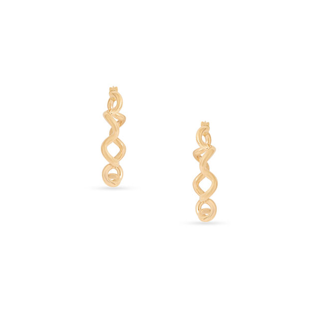 Tanishq Golden Joy in Motion Hoop Earrings for Women 