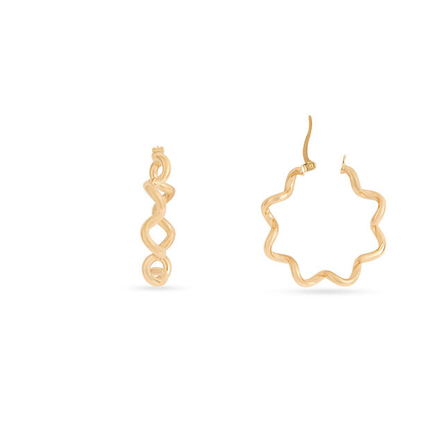 Tanishq Golden Joy in Motion Hoop Earrings for Women 4