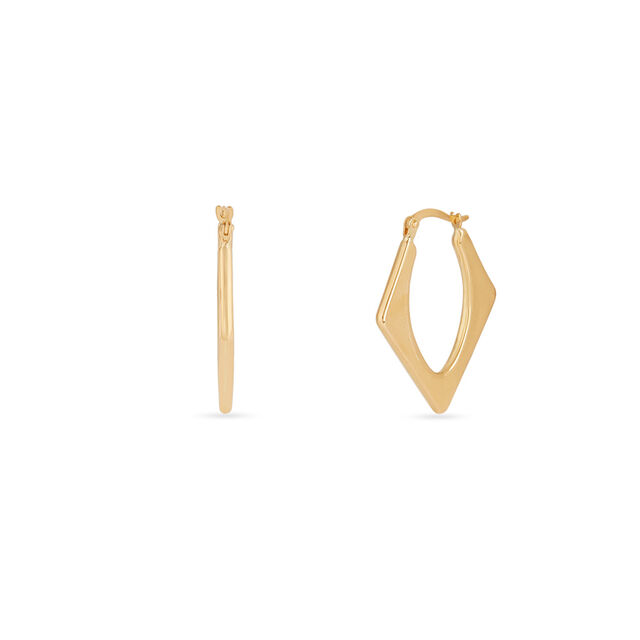 Tanishq Golden Kite Silhouette Hoop Earrings for Women 2