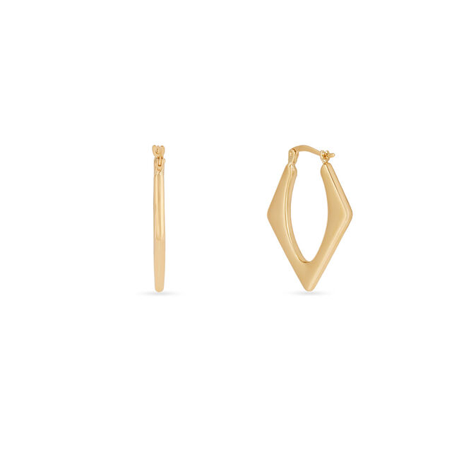 Tanishq Golden Kite Silhouette Hoop Earrings for Women 3
