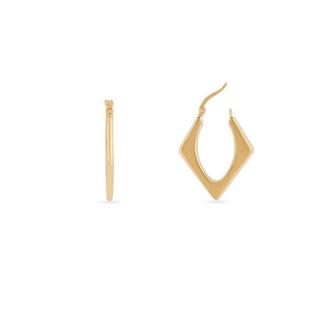 Tanishq Golden Kite Silhouette Hoop Earrings for Women 4