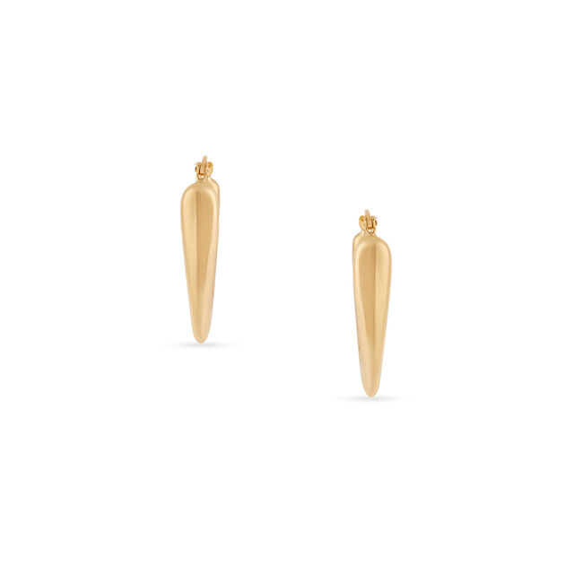 Tanishq Golden Droplet Hoop Earrings for Women 