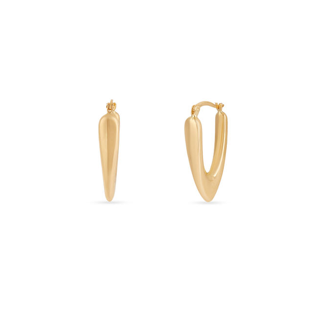Tanishq Golden Droplet Hoop Earrings for Women 2