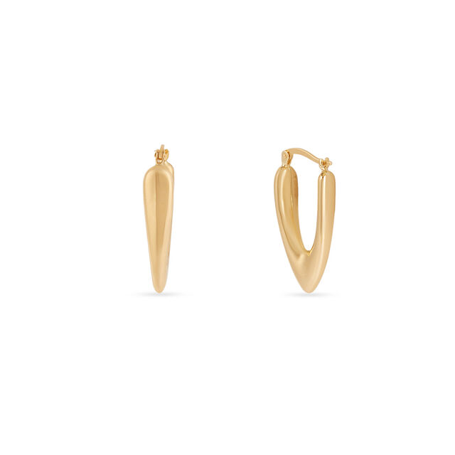 Tanishq Golden Droplet Hoop Earrings for Women 3