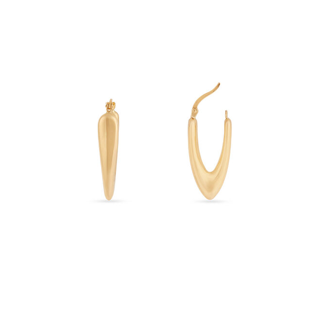 Tanishq Golden Droplet Hoop Earrings for Women 4